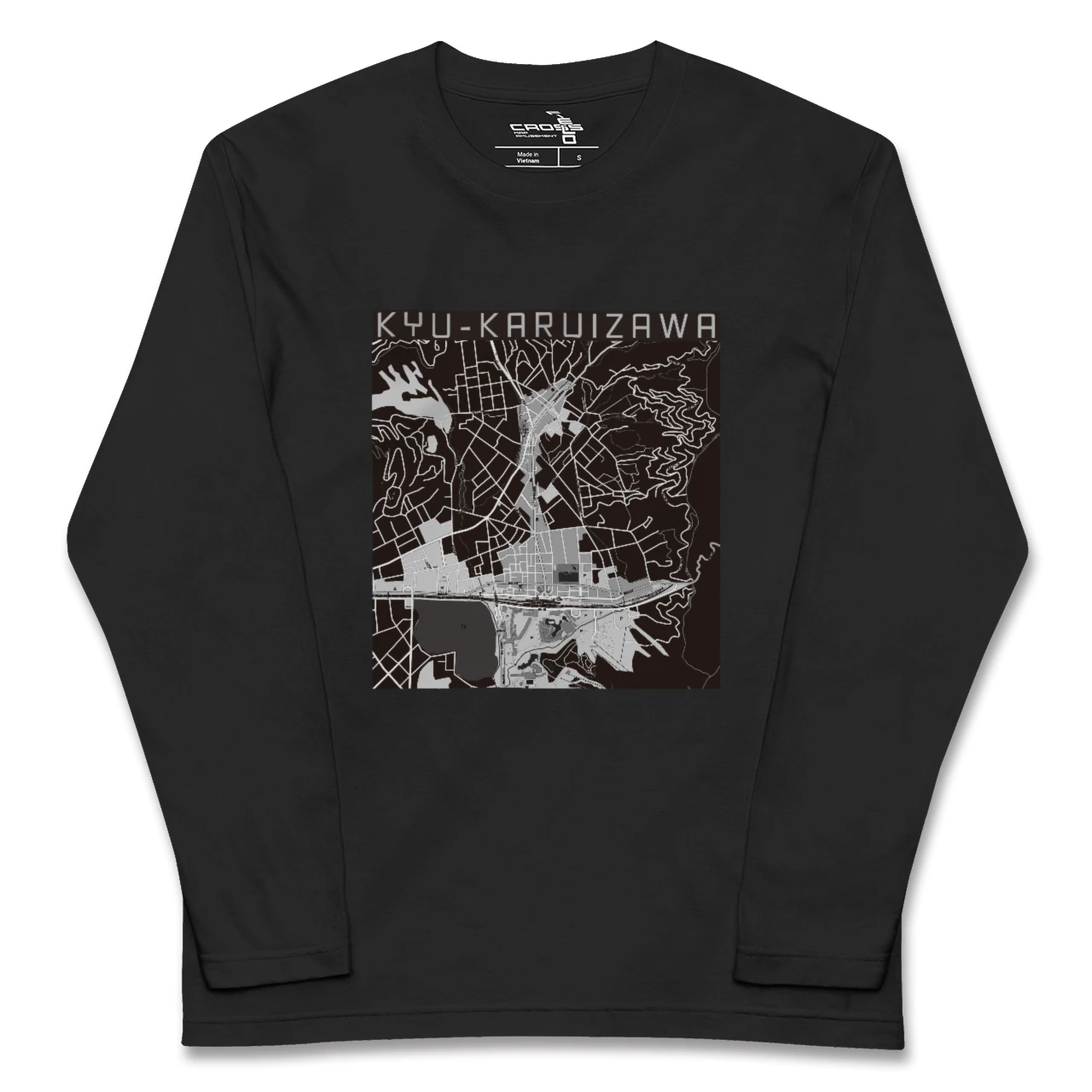 【旧軽井沢(長野県)】地図柄ロングスリーブTシャツ