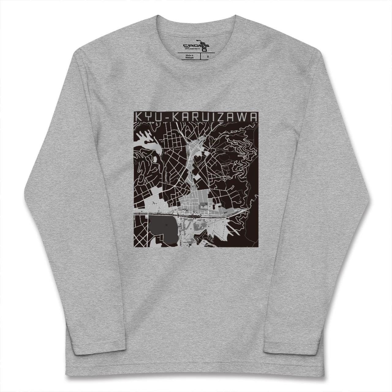 【旧軽井沢(長野県)】地図柄ロングスリーブTシャツ