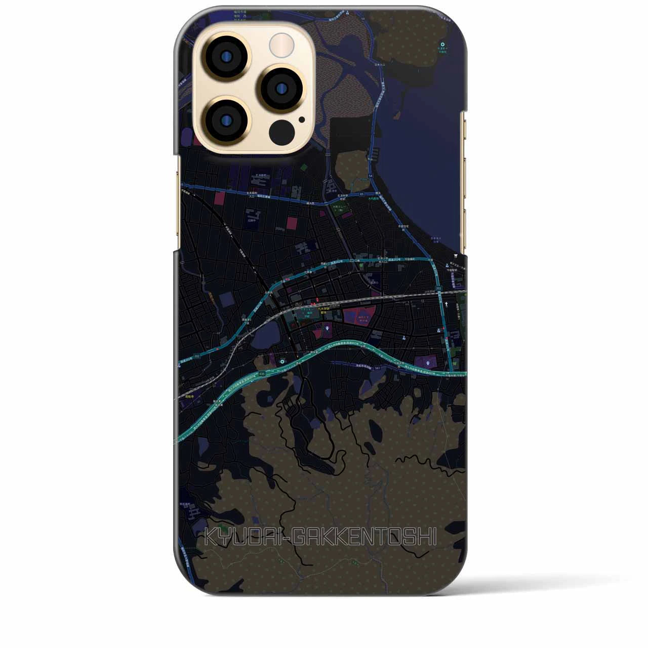 【九大学研都市(福岡県)】地図柄iPhoneケース(バックカバータイプ)