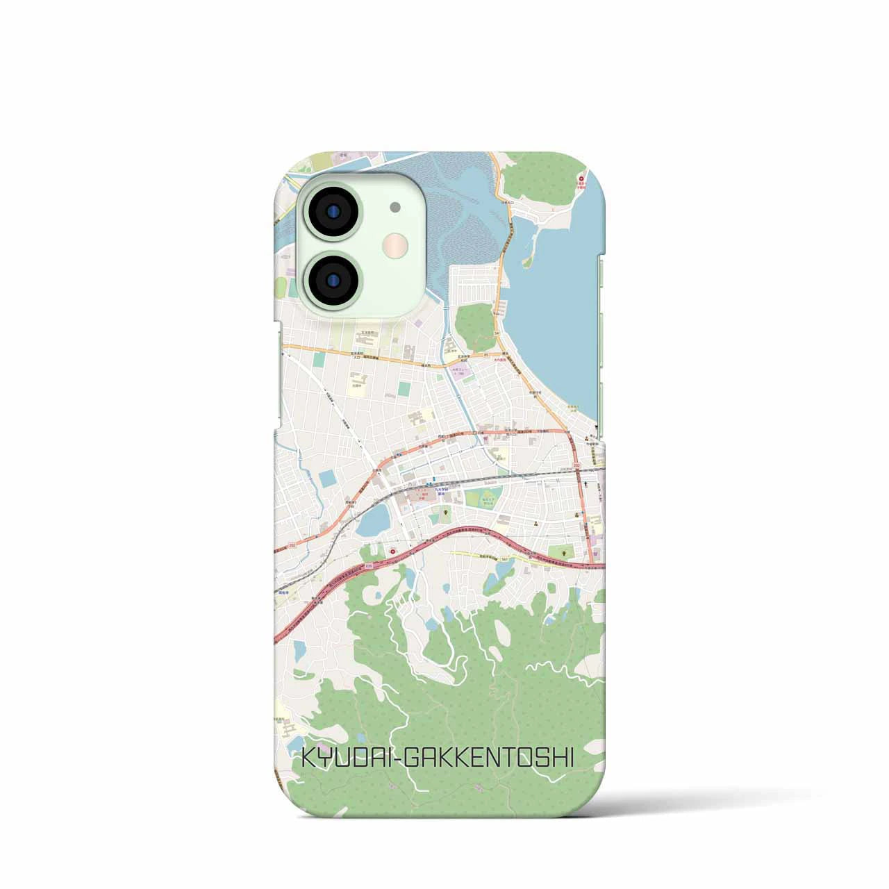 【九大学研都市(福岡県)】地図柄iPhoneケース(バックカバータイプ)