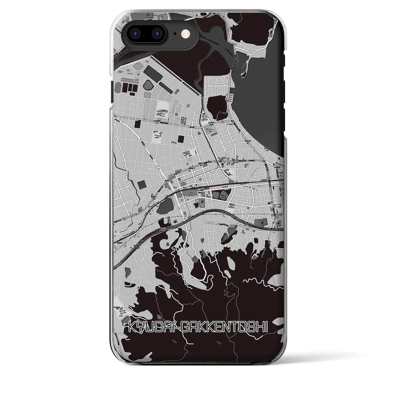 【九大学研都市(福岡県)】地図柄iPhoneケース(クリアタイプ)