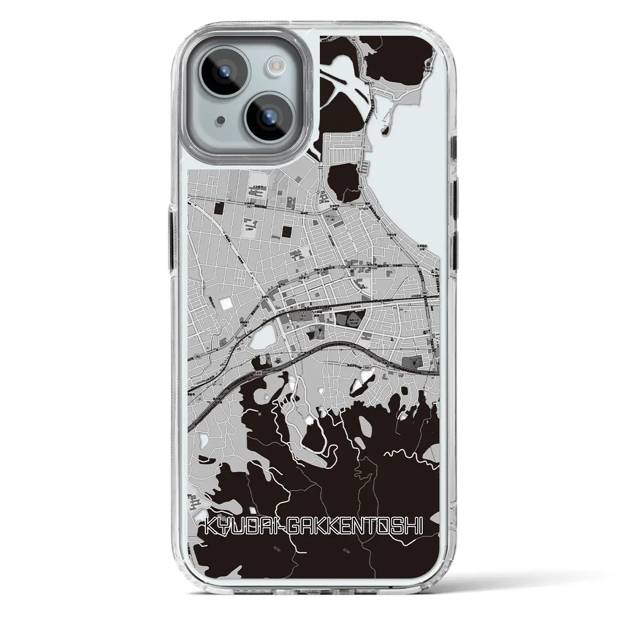 【九大学研都市(福岡県)】地図柄iPhoneケース(MagSafeタイプ)