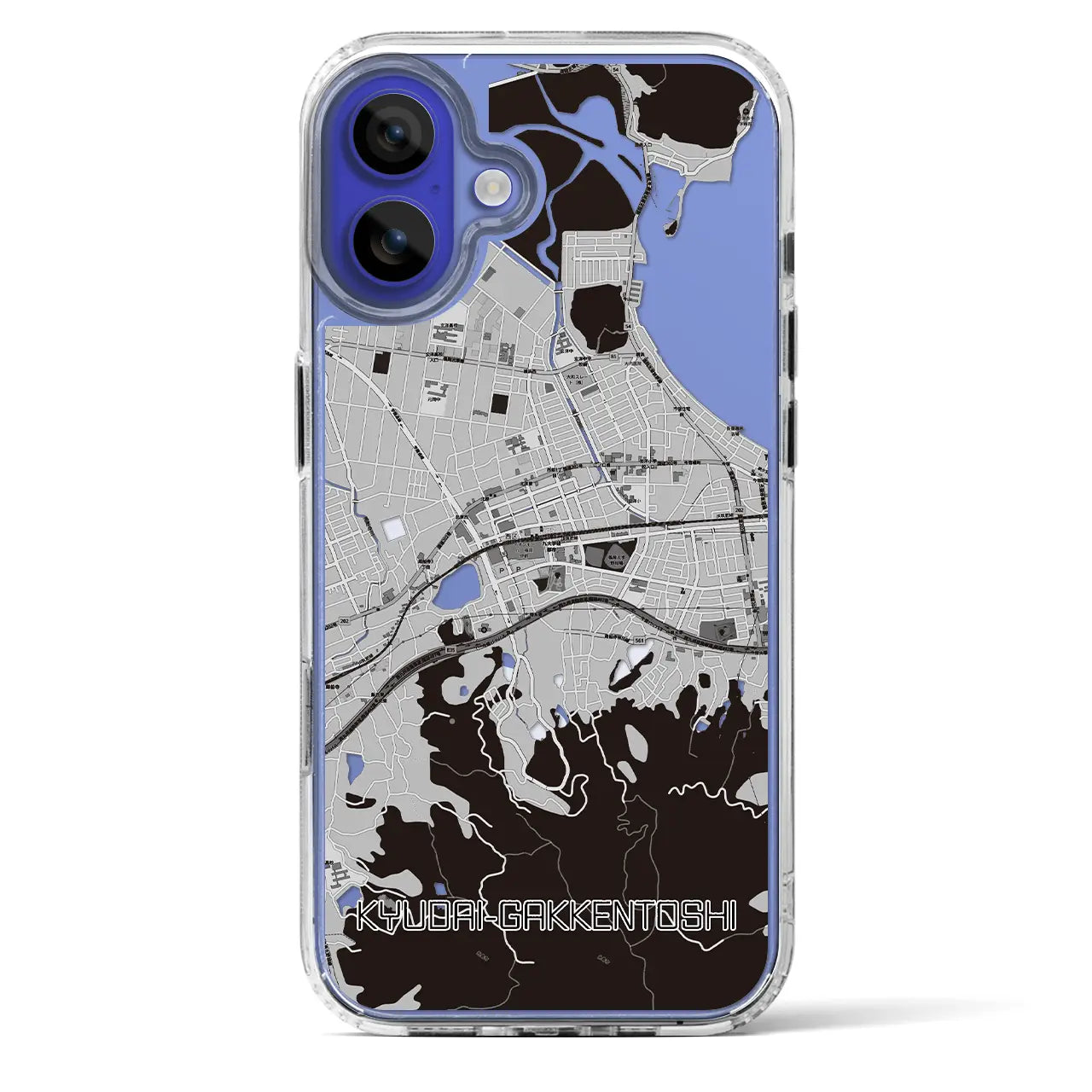 【九大学研都市(福岡県)】地図柄iPhoneケース(MagSafeタイプ)