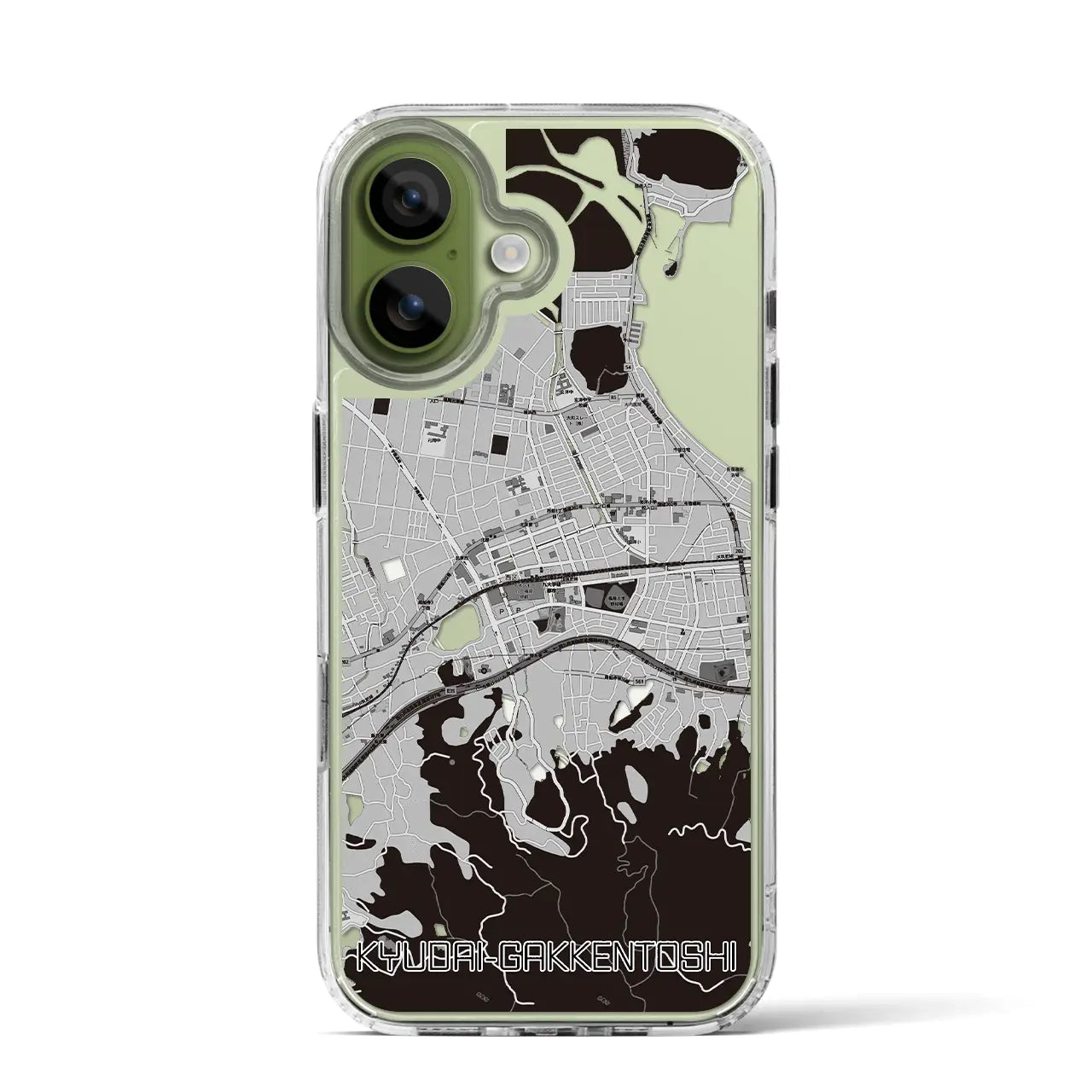 【九大学研都市(福岡県)】地図柄iPhoneケース(MagSafeタイプ)