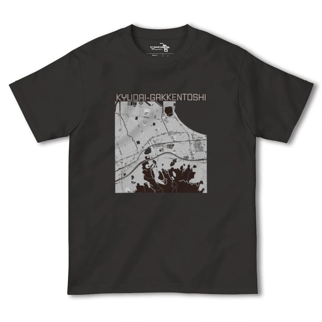 【九大学研都市(福岡県)】地図柄ヘビーウェイトTシャツ