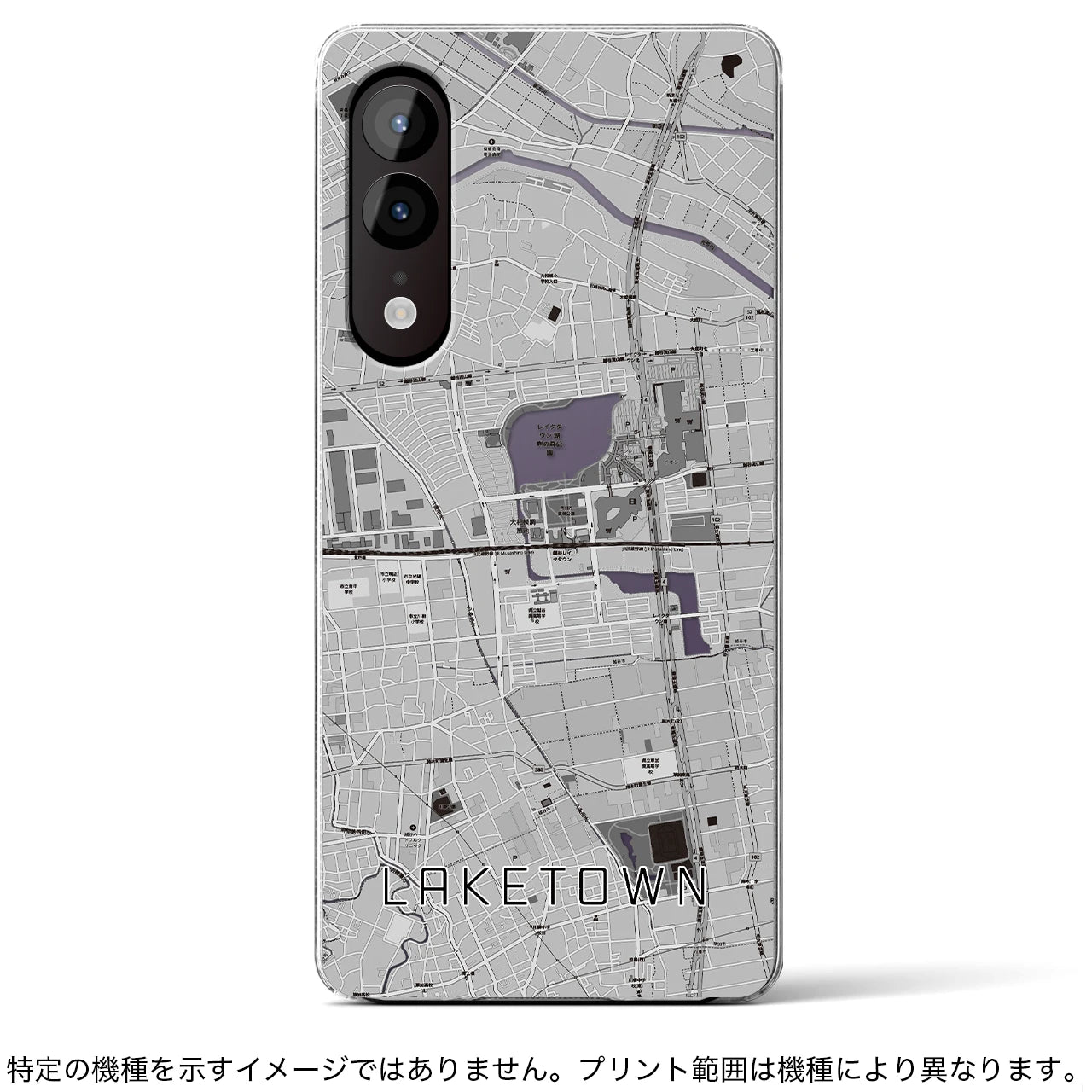 【越谷レイクタウン(埼玉県)】地図柄ケース(クリアタイプ)Google Pixel 6 Pro 用<アウトレット>