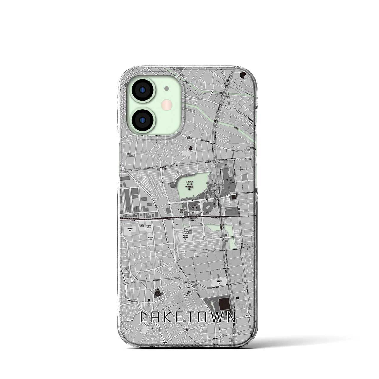 【越谷レイクタウン(埼玉県)】地図柄iPhoneケース(クリアタイプ)