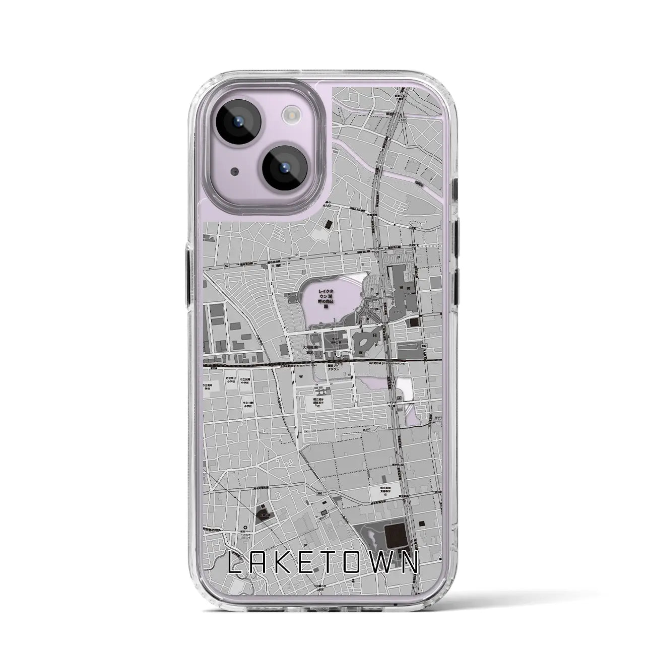 【越谷レイクタウン(埼玉県)】地図柄iPhoneケース(MagSafeタイプ)