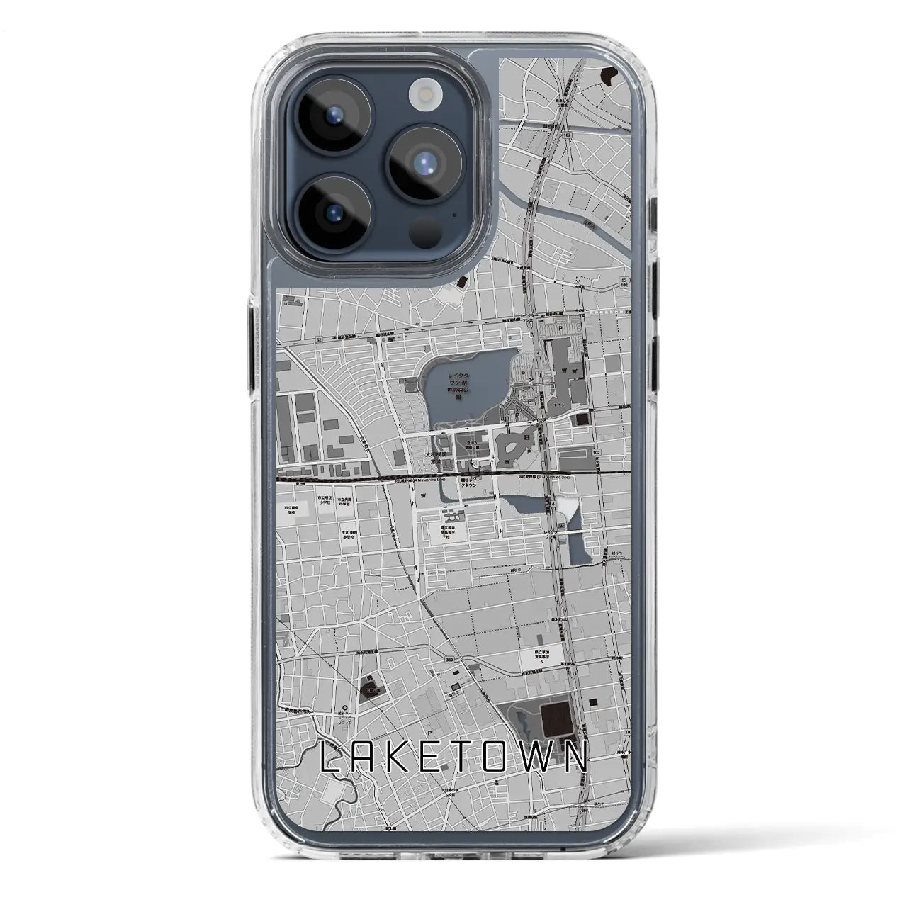 【越谷レイクタウン(埼玉県)】地図柄iPhoneケース(MagSafeタイプ)