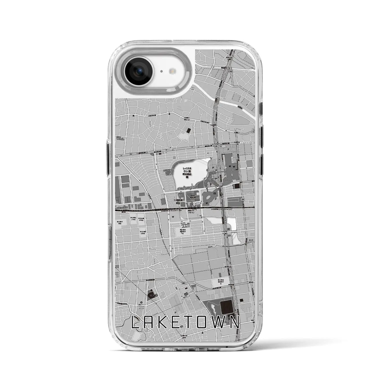 【越谷レイクタウン(埼玉県)】地図柄iPhoneケース(MagSafeタイプ)