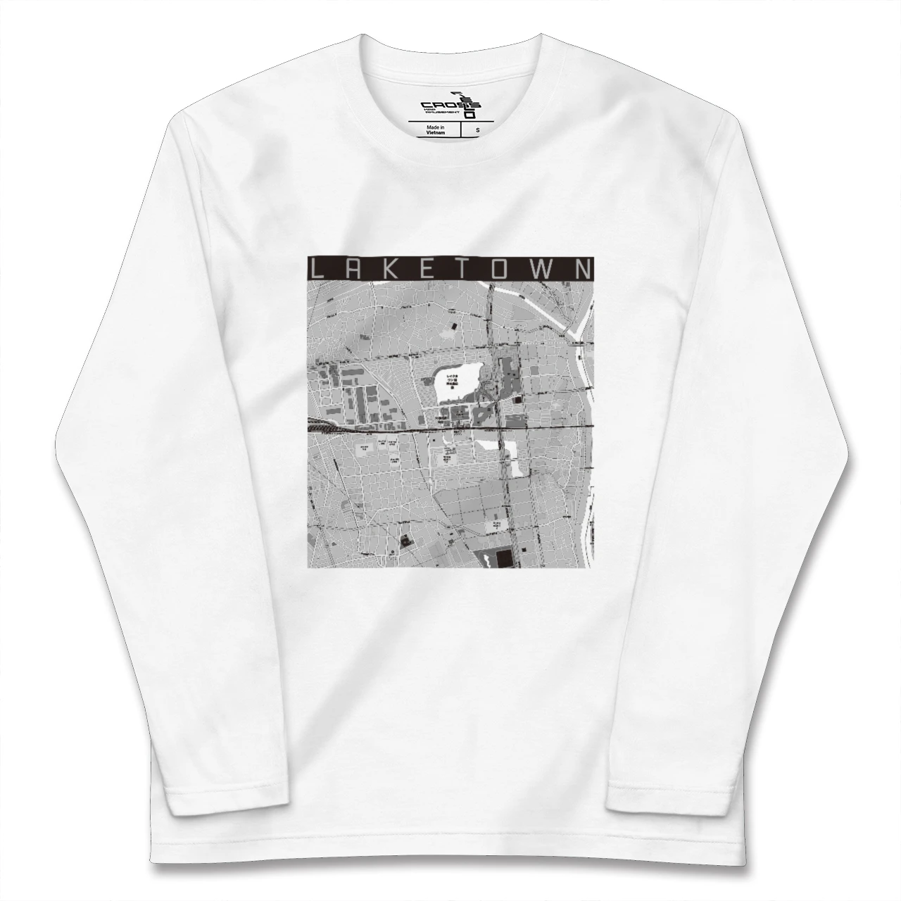 【越谷レイクタウン(埼玉県)】地図柄ロングスリーブTシャツ