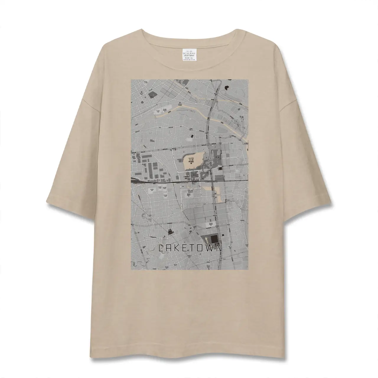 【越谷レイクタウン(埼玉県)】地図柄ビッグシルエットTシャツ
