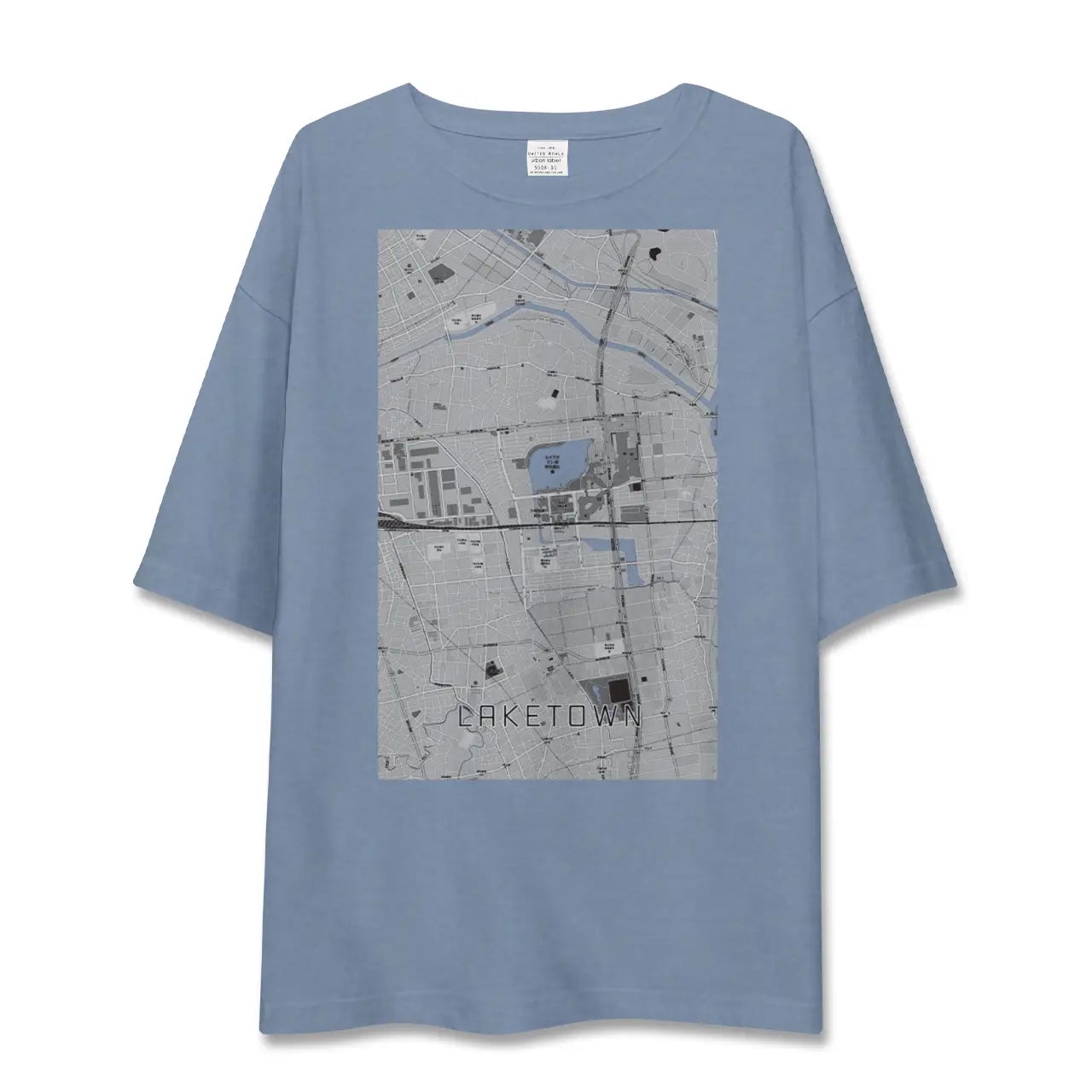 【越谷レイクタウン(埼玉県)】地図柄ビッグシルエットTシャツ