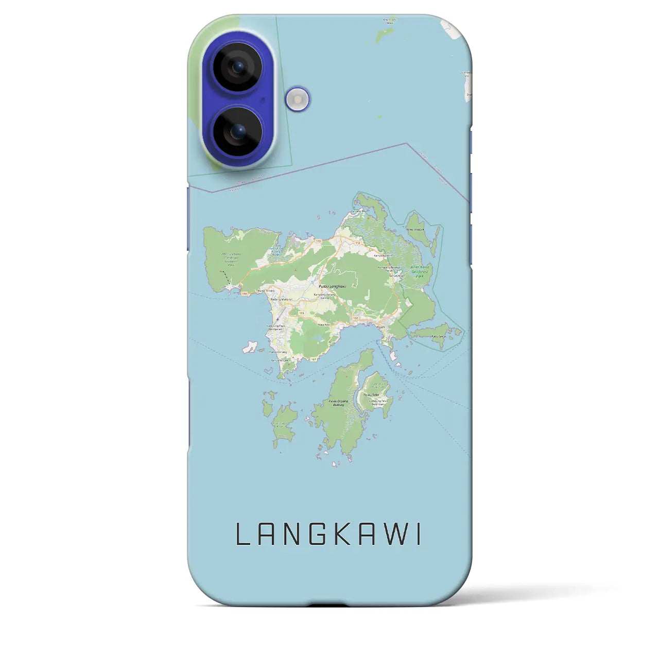 【ランカウイ(マレーシア)】地図柄iPhoneケース(バックカバータイプ)ナチュラル・iPhone 16 Pro Max 用