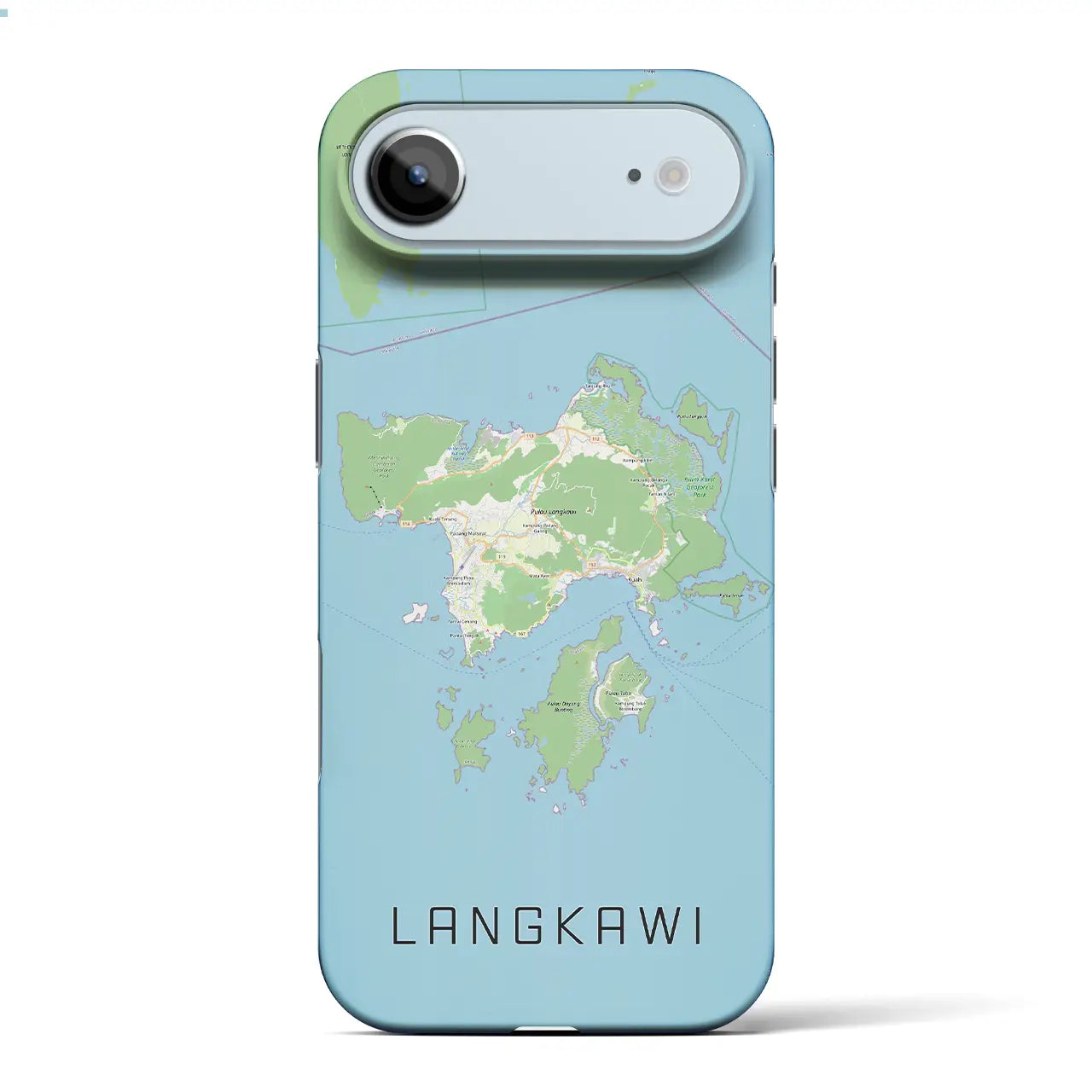 【ランカウイ(マレーシア)】地図柄iPhoneケース(バックカバータイプ)ナチュラル・iPhone 17 Pro Max 用