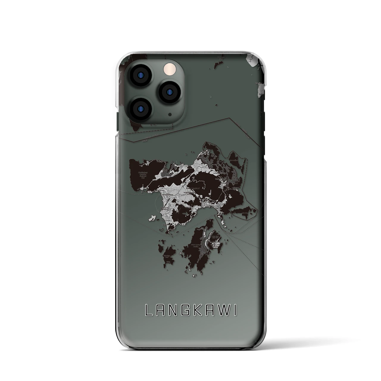 【ランカウイ(マレーシア)】地図柄iPhoneケース(クリアタイプ)