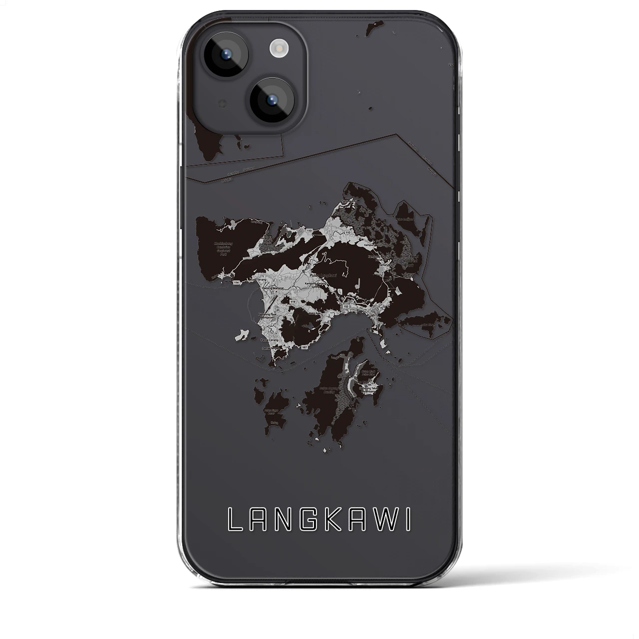 【ランカウイ(マレーシア)】地図柄iPhoneケース(クリアタイプ)