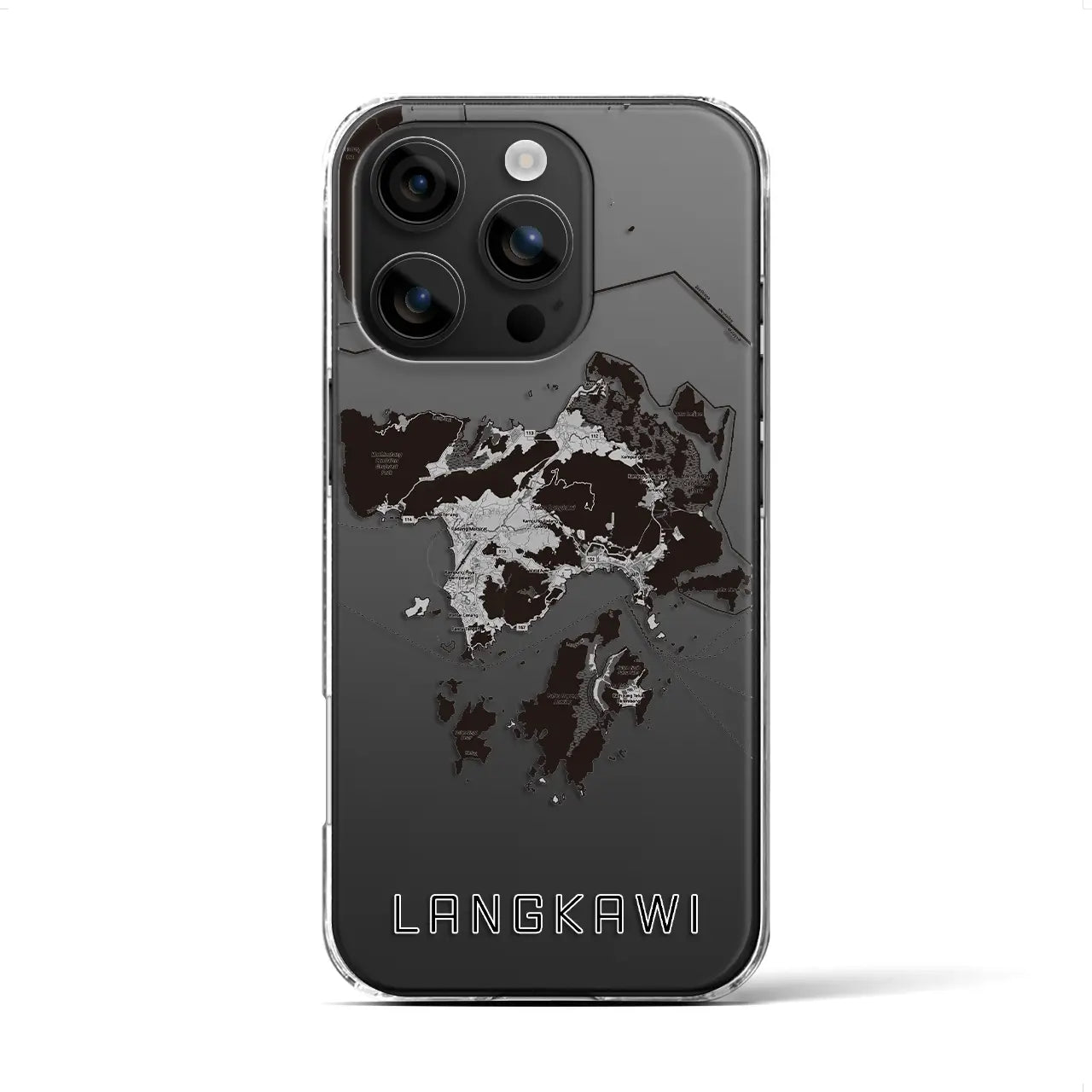 【ランカウイ(マレーシア)】地図柄iPhoneケース(クリアタイプ)