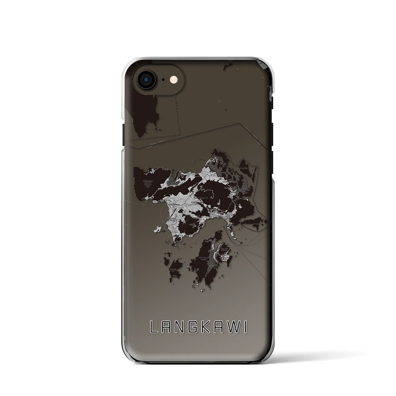 【ランカウイ(マレーシア)】地図柄iPhoneケース(クリアタイプ)