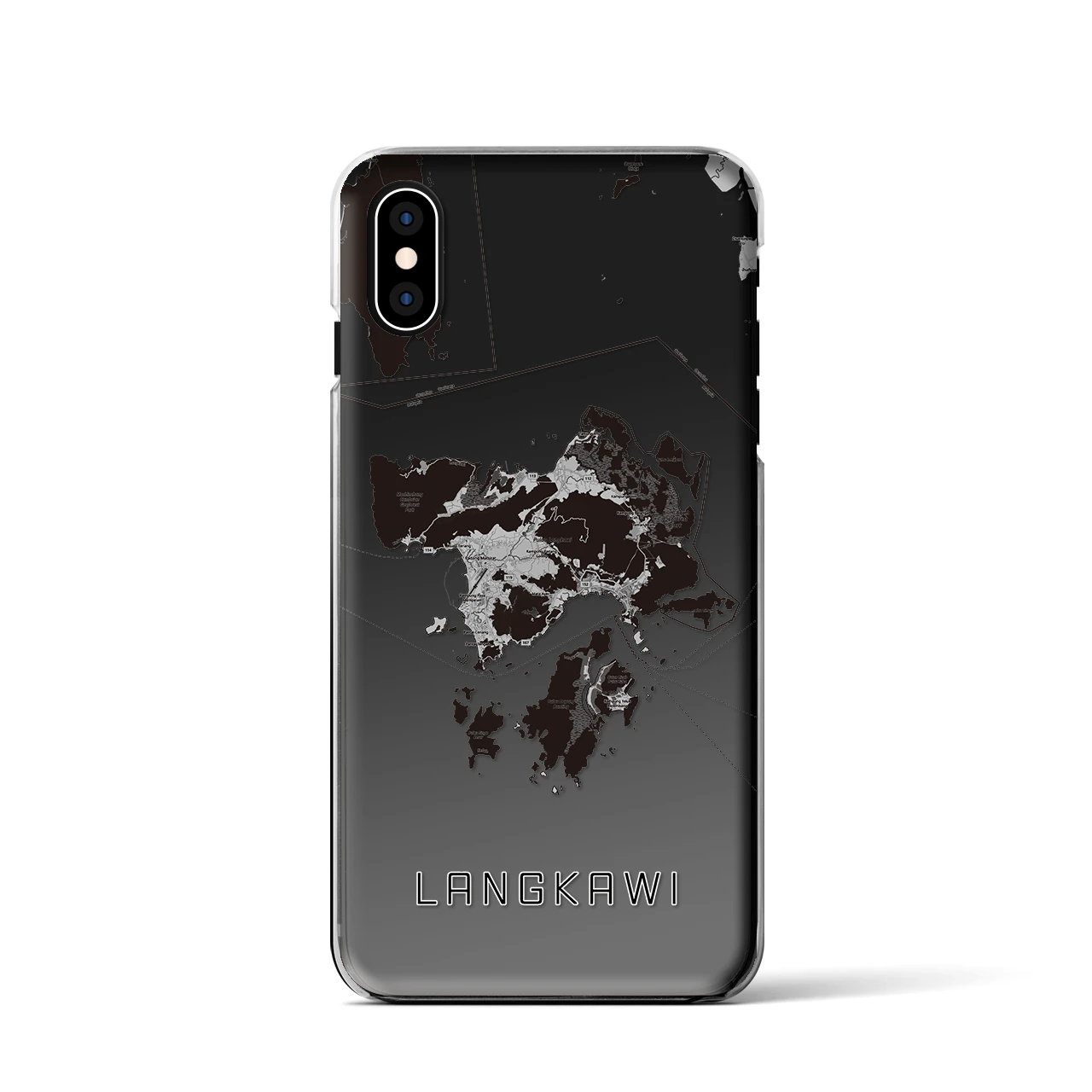 【ランカウイ(マレーシア)】地図柄iPhoneケース(クリアタイプ)