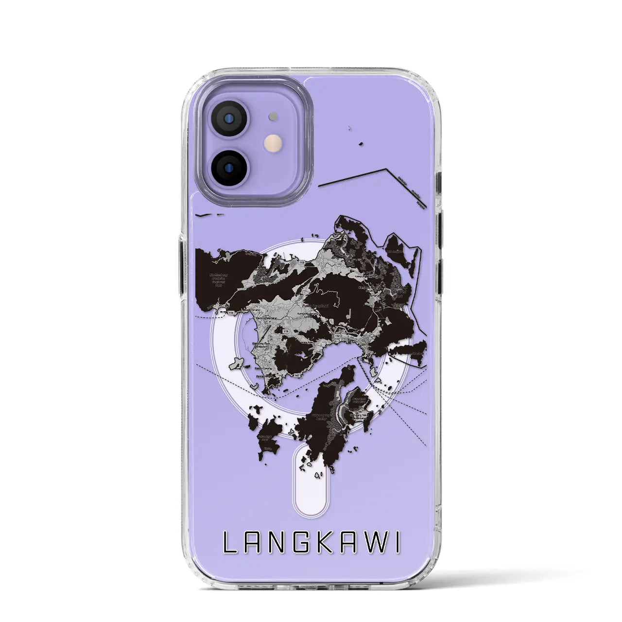 【ランカウイ(マレーシア)】地図柄iPhoneケース(MagSafeタイプ)