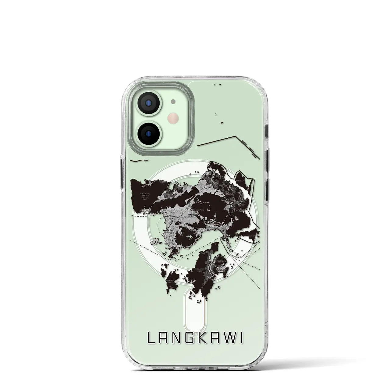 【ランカウイ(マレーシア)】地図柄iPhoneケース(MagSafeタイプ)