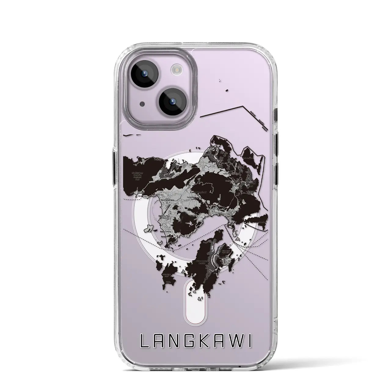 【ランカウイ(マレーシア)】地図柄iPhoneケース(MagSafeタイプ)