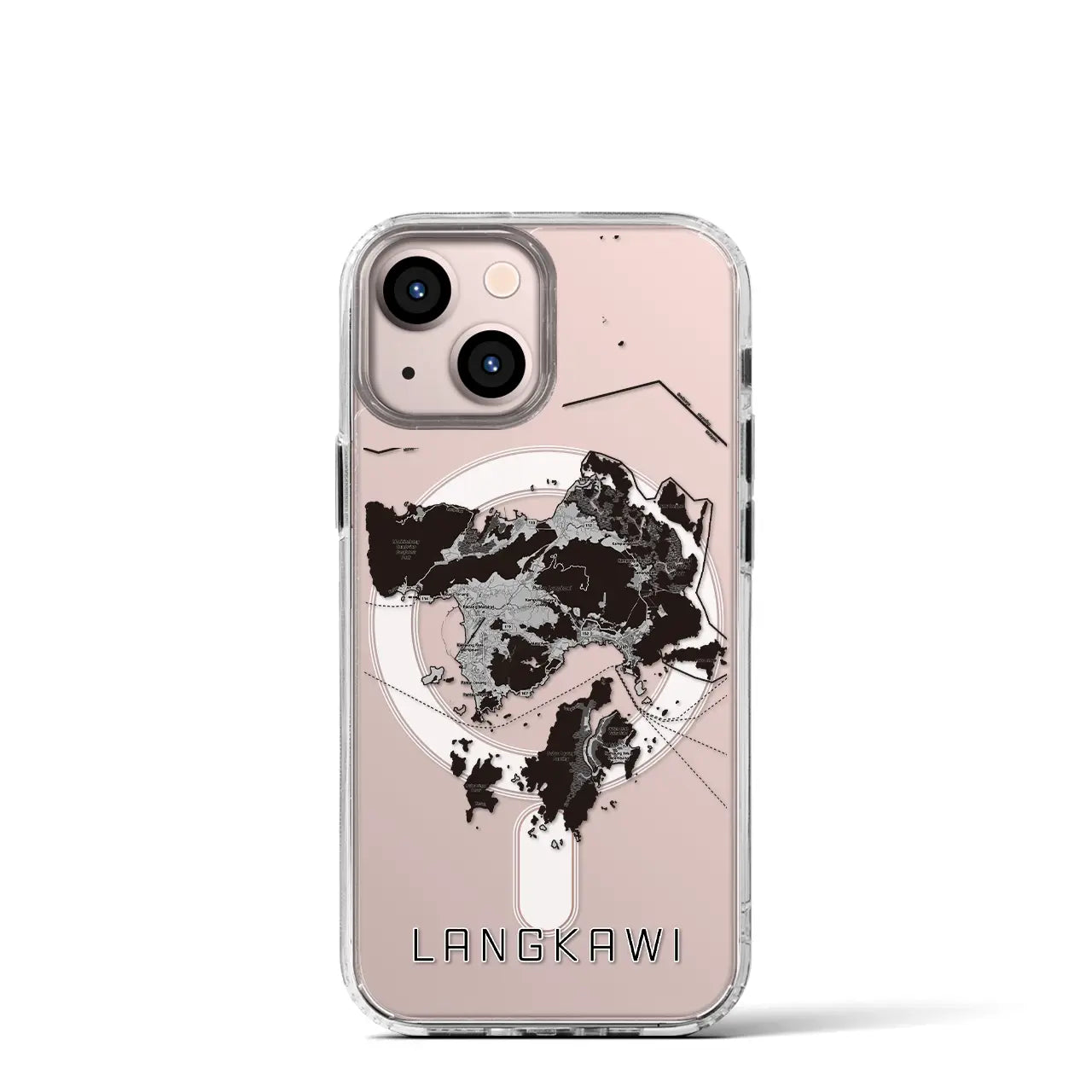 【ランカウイ(マレーシア)】地図柄iPhoneケース(MagSafeタイプ)