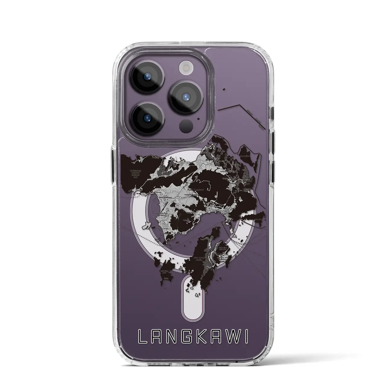 【ランカウイ(マレーシア)】地図柄iPhoneケース(MagSafeタイプ)
