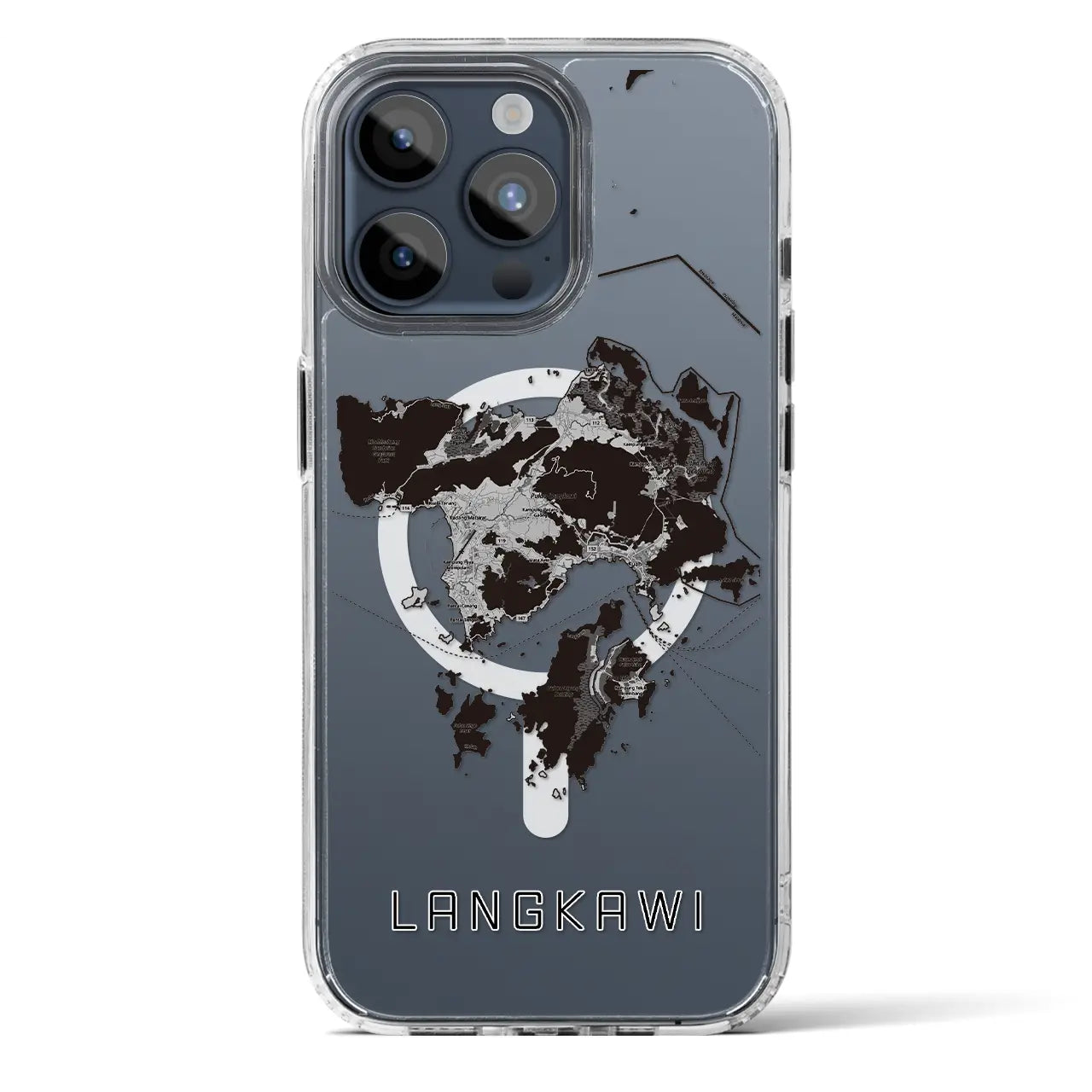 【ランカウイ(マレーシア)】地図柄iPhoneケース(MagSafeタイプ)