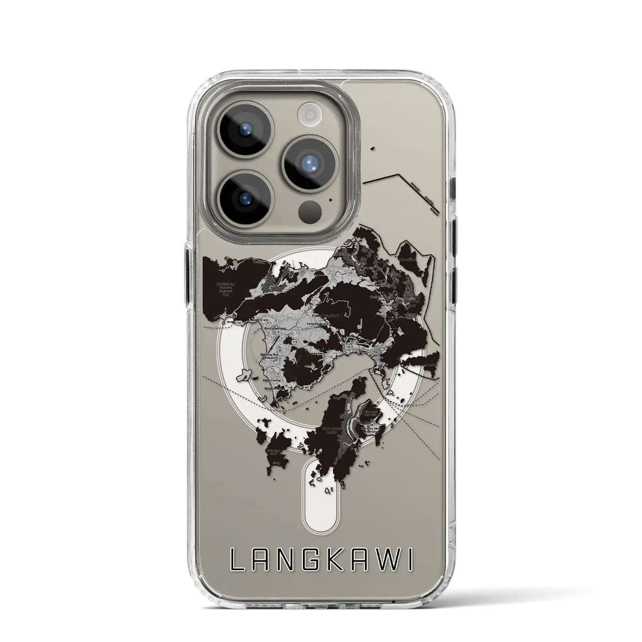 【ランカウイ(マレーシア)】地図柄iPhoneケース(MagSafeタイプ)