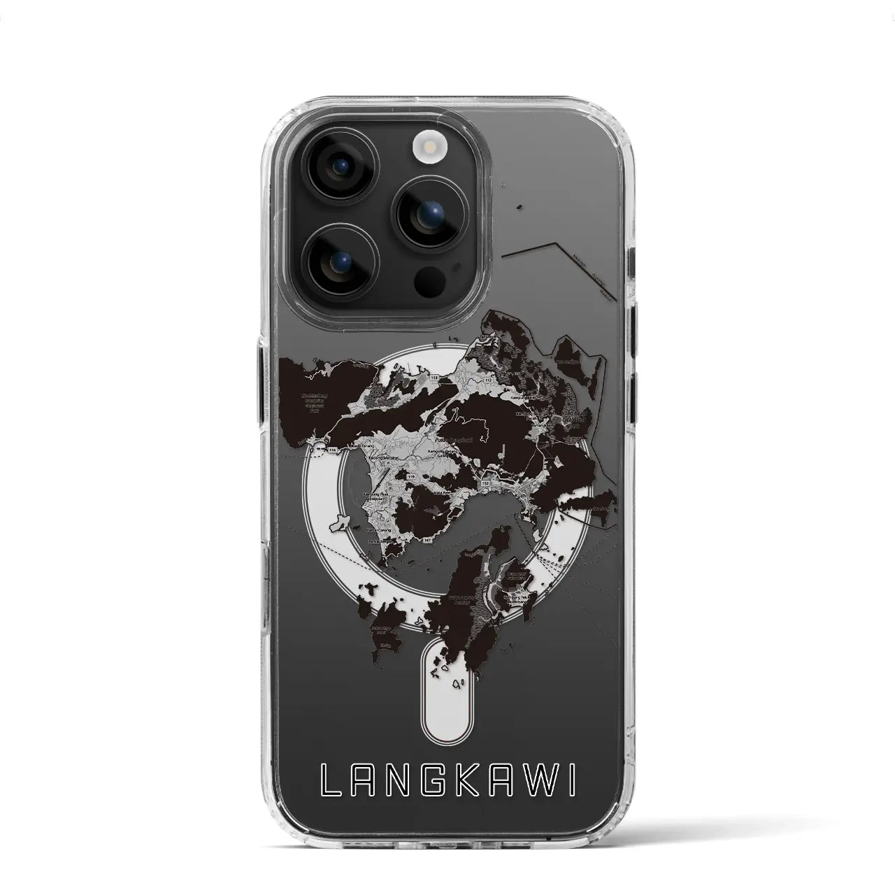 【ランカウイ(マレーシア)】地図柄iPhoneケース(MagSafeタイプ)