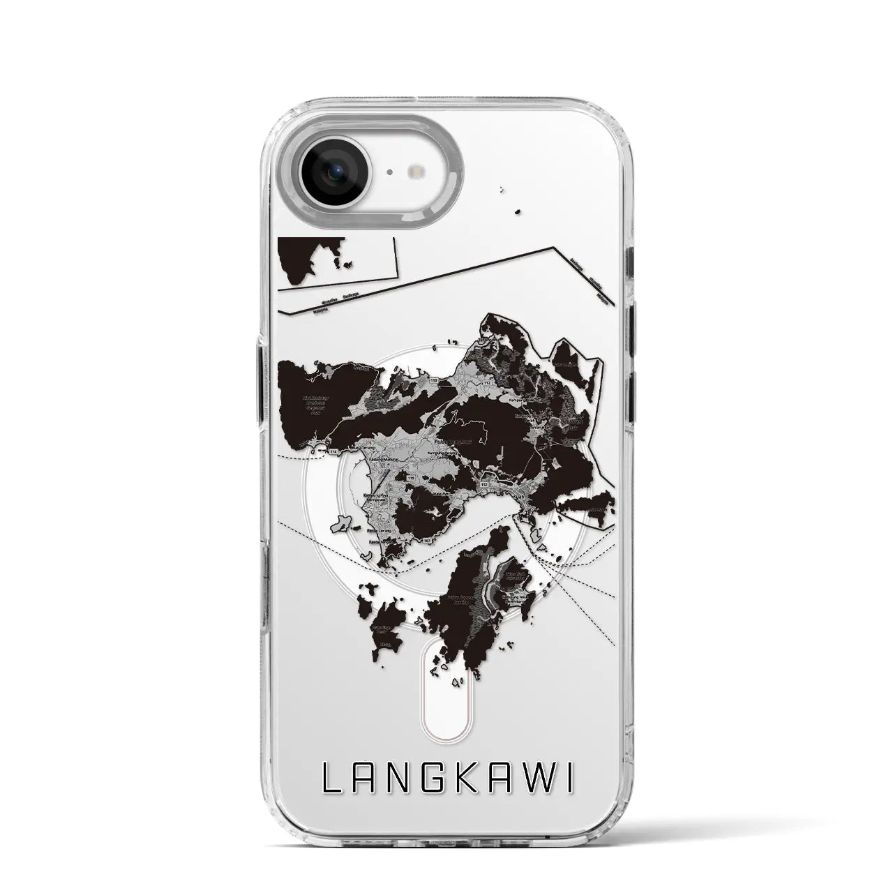 【ランカウイ(マレーシア)】地図柄iPhoneケース(MagSafeタイプ)
