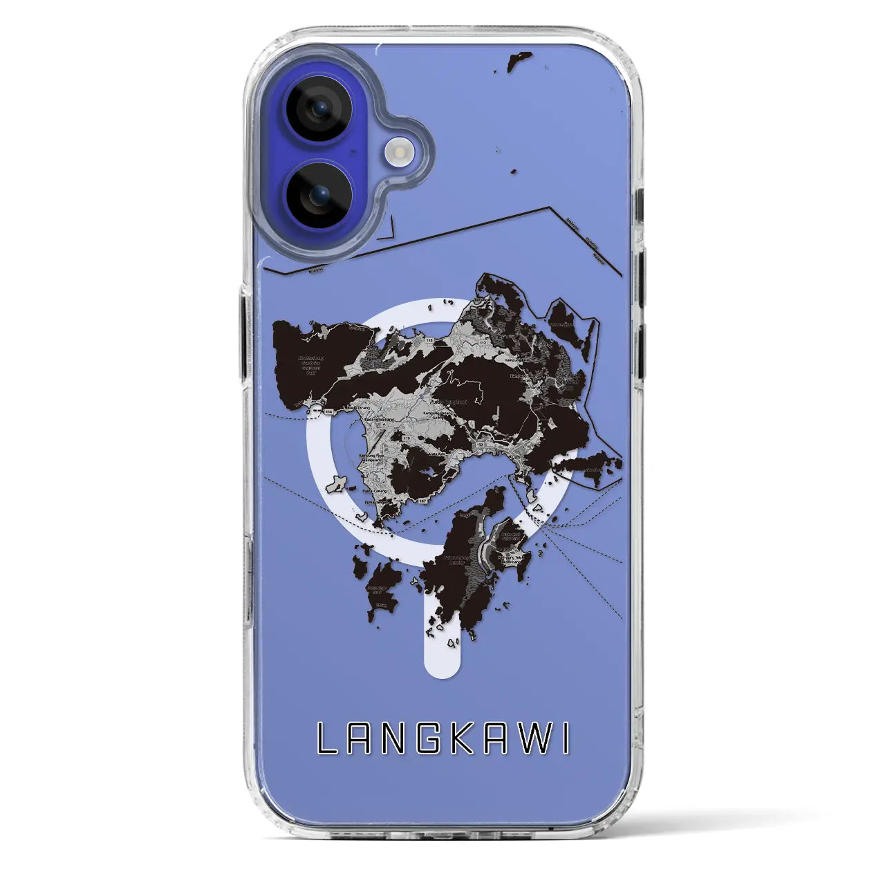 【ランカウイ(マレーシア)】地図柄iPhoneケース(MagSafeタイプ)