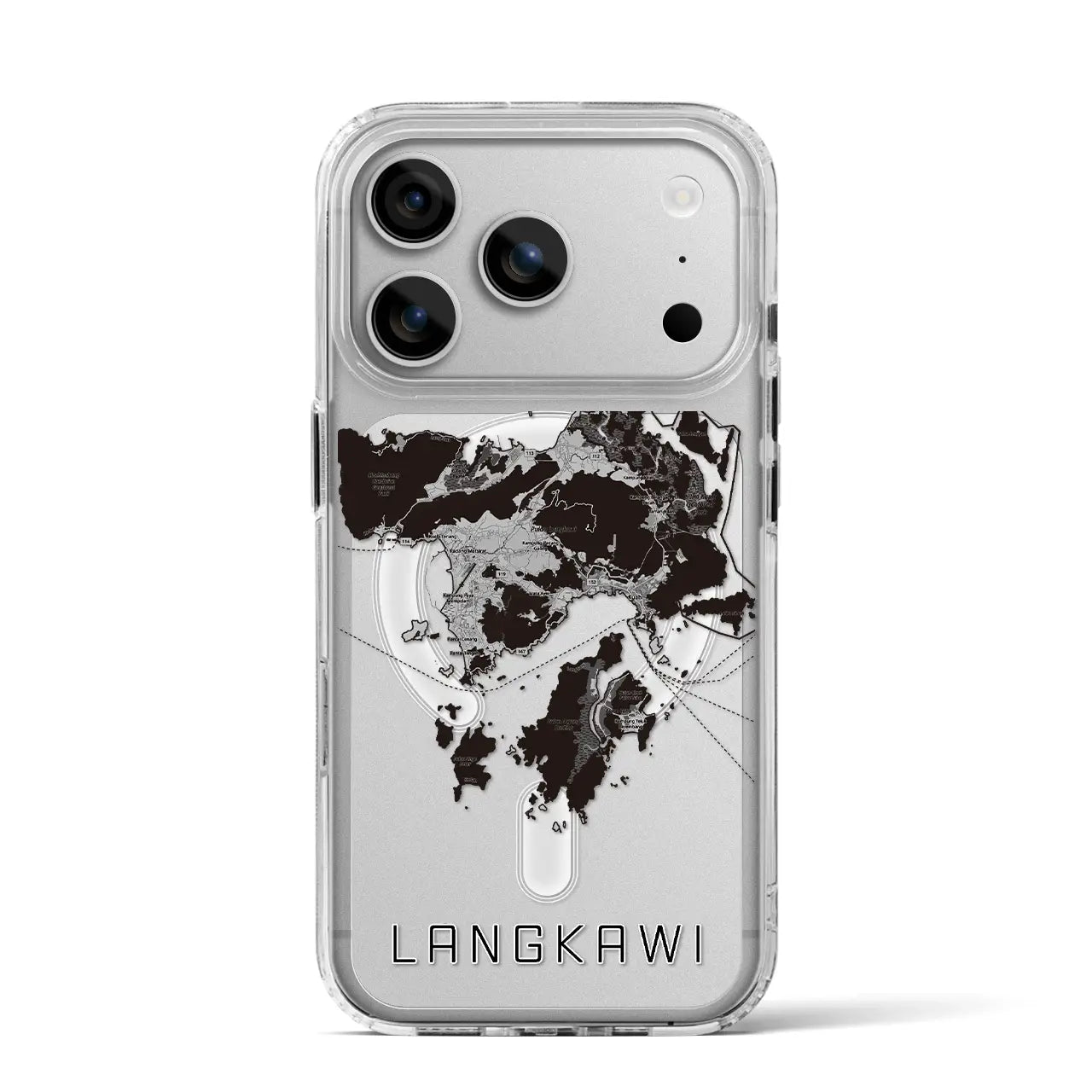 【ランカウイ(マレーシア)】地図柄iPhoneケース(MagSafeタイプ)