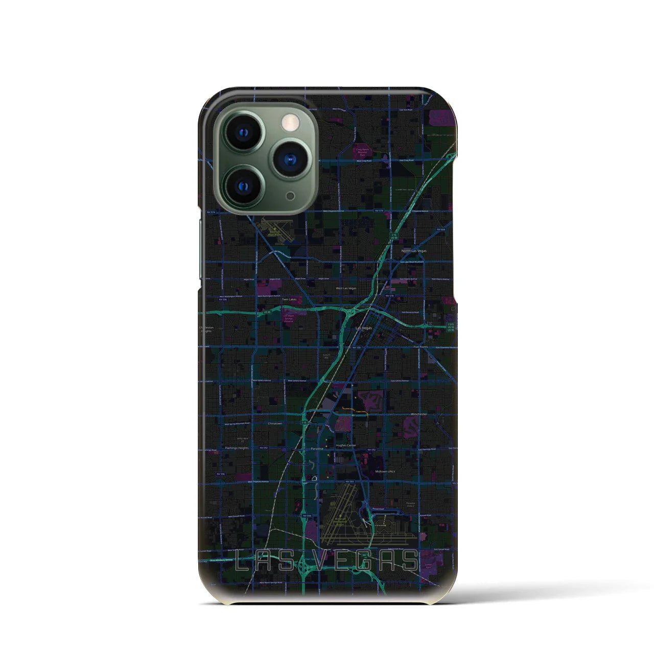 【ラスベガス(アメリカ)】地図柄iPhoneケース(バックカバータイプ)