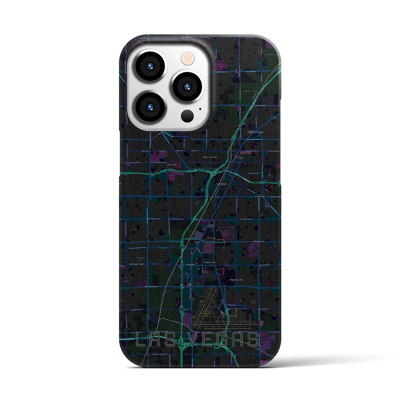 【ラスベガス(アメリカ)】地図柄iPhoneケース(バックカバータイプ)