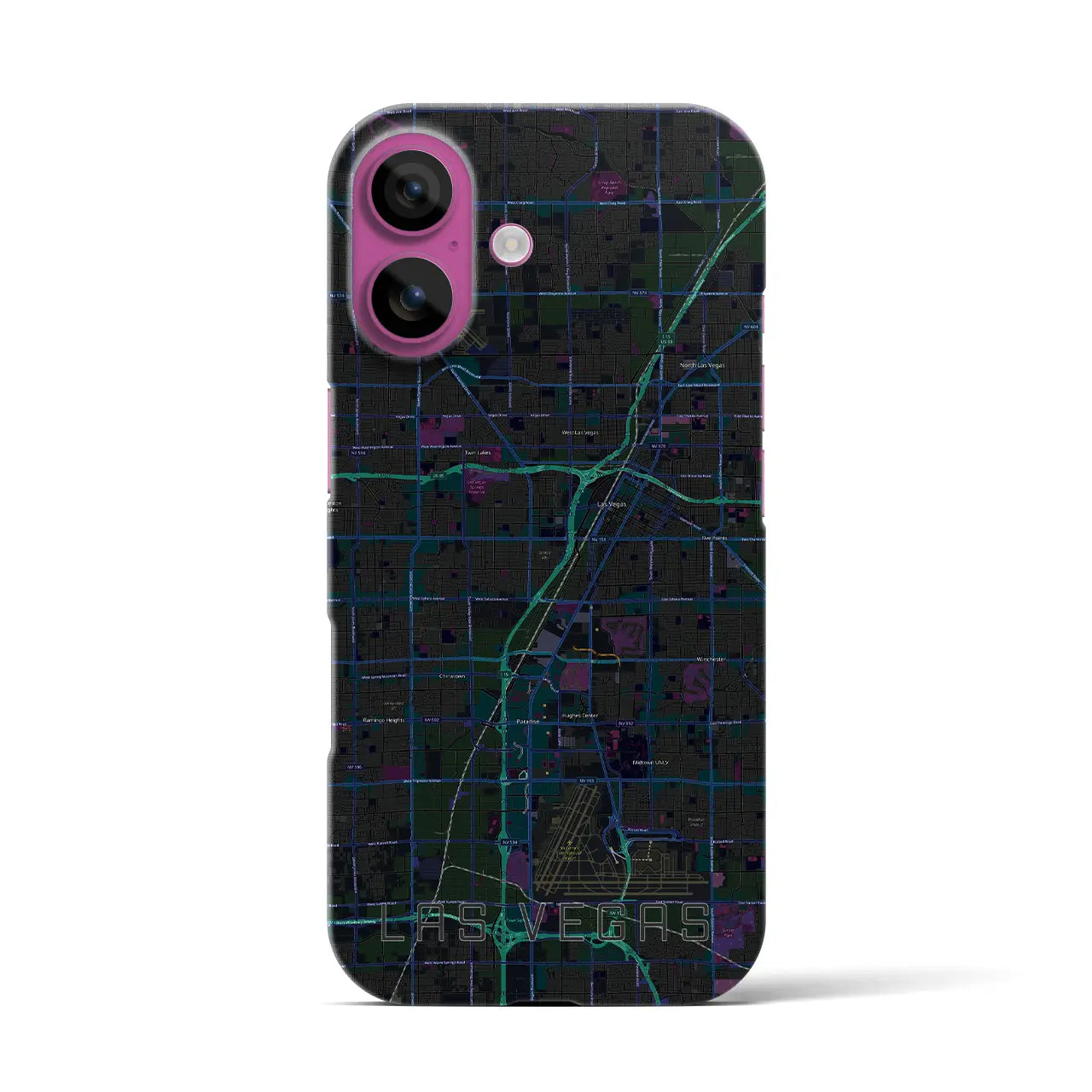 【ラスベガス(アメリカ)】地図柄iPhoneケース(バックカバータイプ)