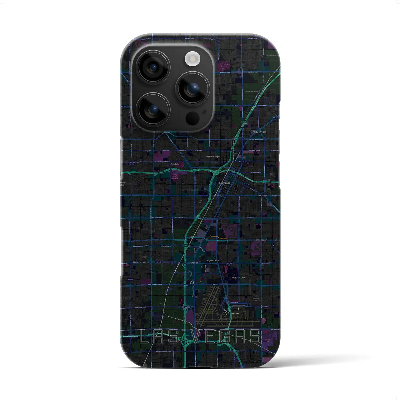 【ラスベガス(アメリカ)】地図柄iPhoneケース(バックカバータイプ)