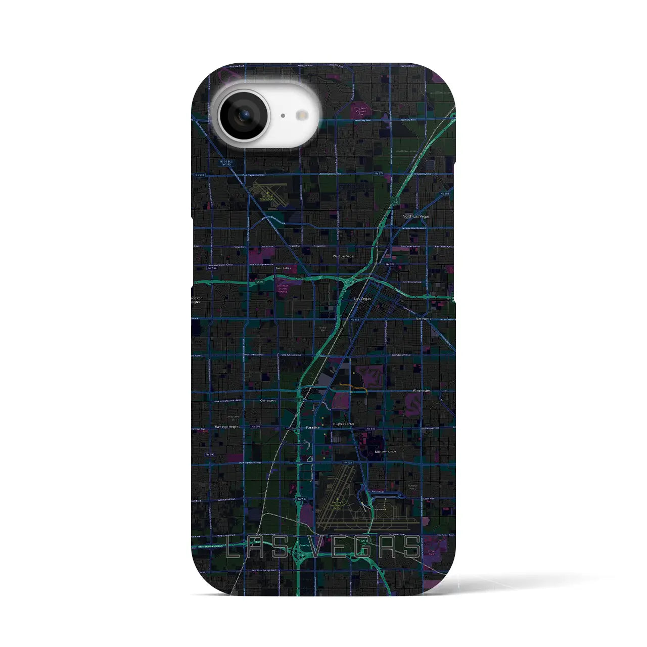 【ラスベガス(アメリカ)】地図柄iPhoneケース(バックカバータイプ)