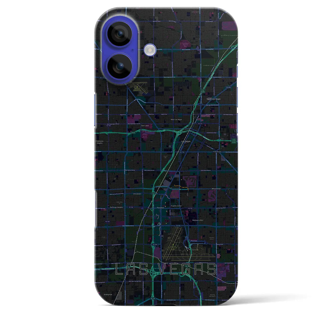【ラスベガス(アメリカ)】地図柄iPhoneケース(バックカバータイプ)