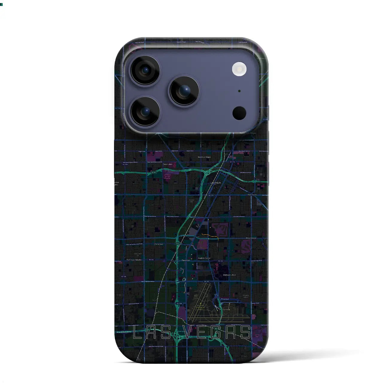 【ラスベガス(アメリカ)】地図柄iPhoneケース(バックカバータイプ)