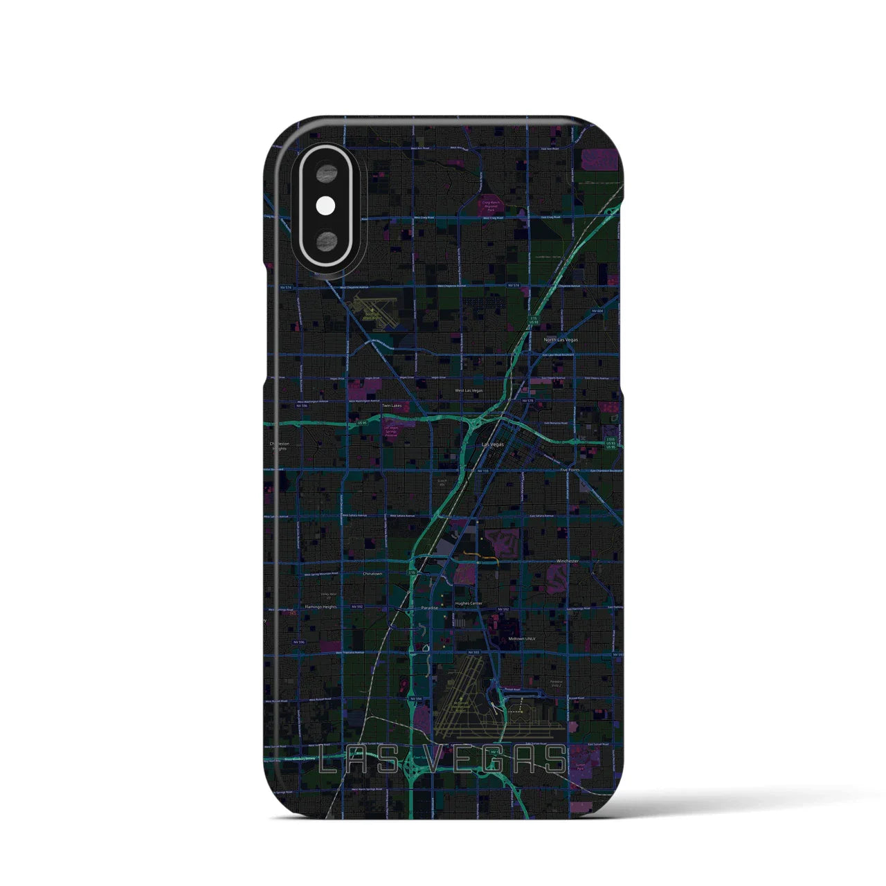 【ラスベガス(アメリカ)】地図柄iPhoneケース(バックカバータイプ)