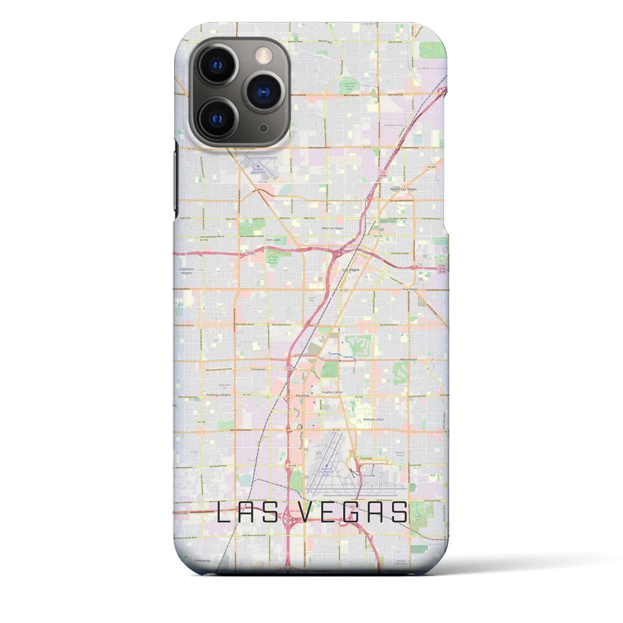 【ラスベガス(アメリカ)】地図柄iPhoneケース(バックカバータイプ)