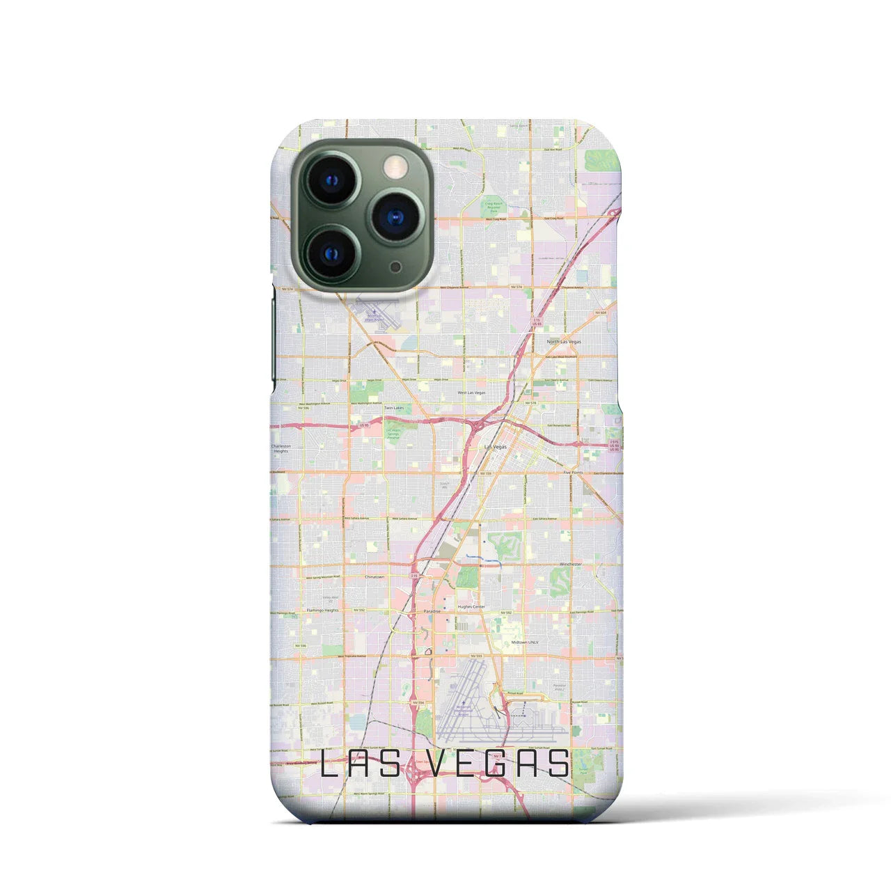 【ラスベガス(アメリカ)】地図柄iPhoneケース(バックカバータイプ)
