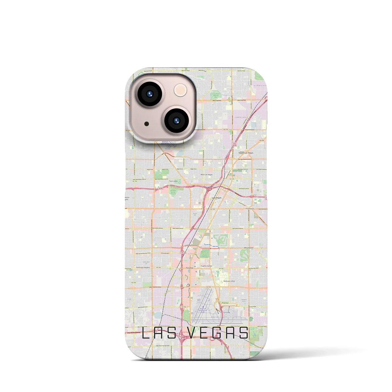 【ラスベガス(アメリカ)】地図柄iPhoneケース(バックカバータイプ)