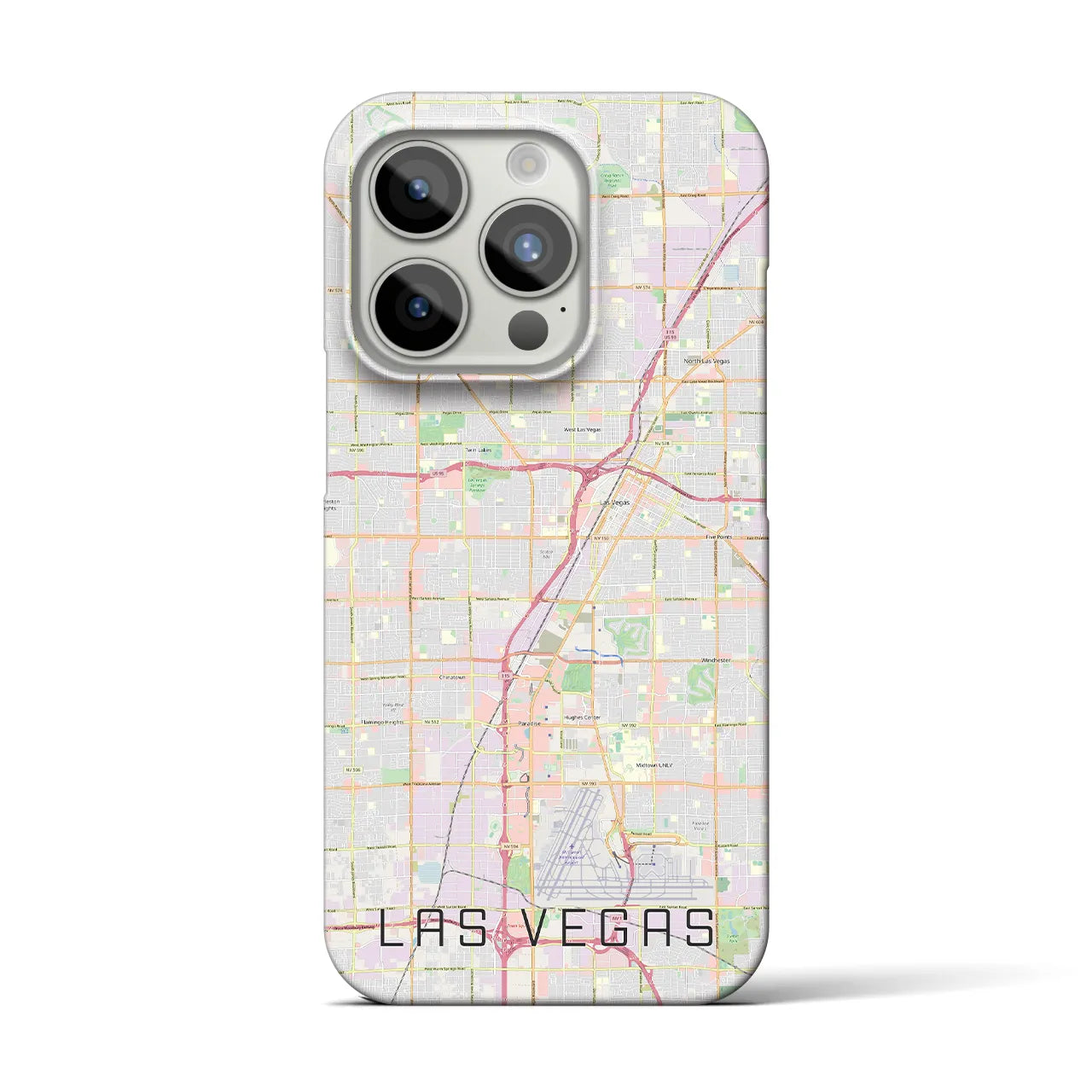 【ラスベガス(アメリカ)】地図柄iPhoneケース(バックカバータイプ)