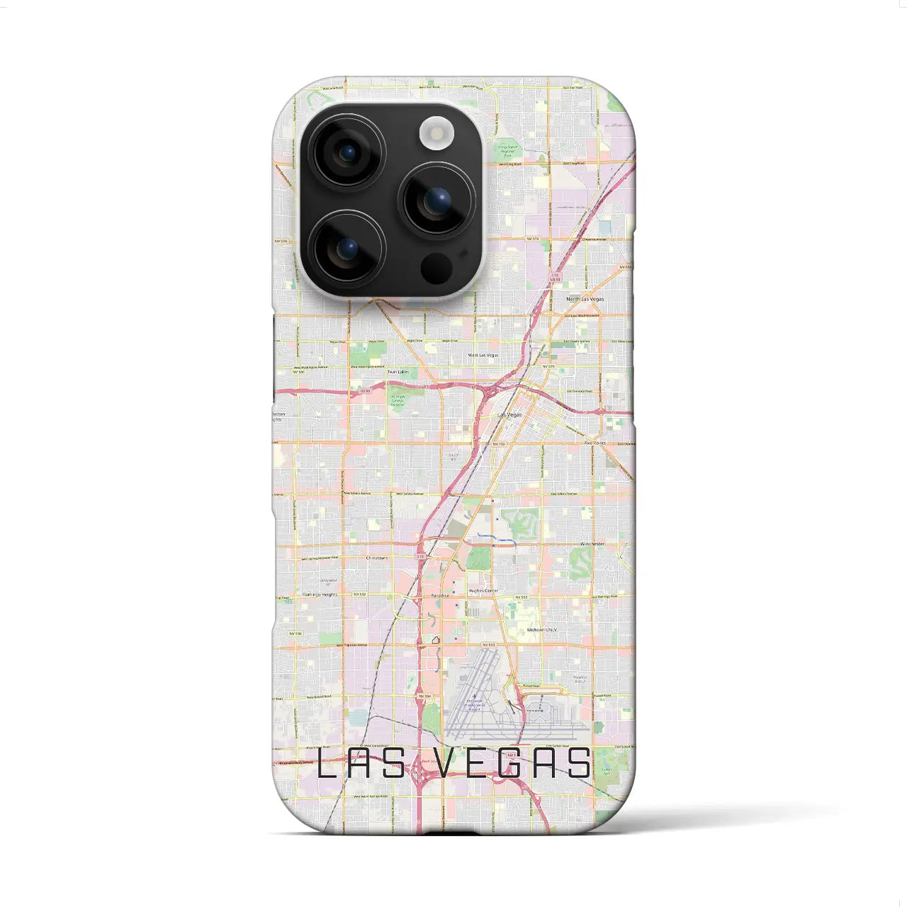 【ラスベガス(アメリカ)】地図柄iPhoneケース(バックカバータイプ)