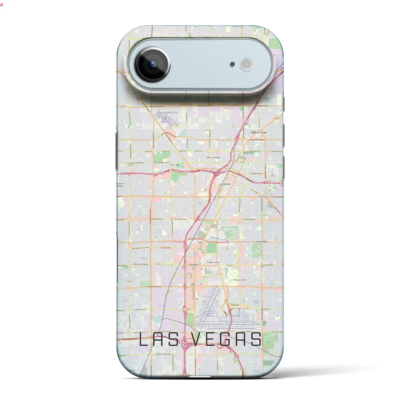 【ラスベガス(アメリカ)】地図柄iPhoneケース(バックカバータイプ)