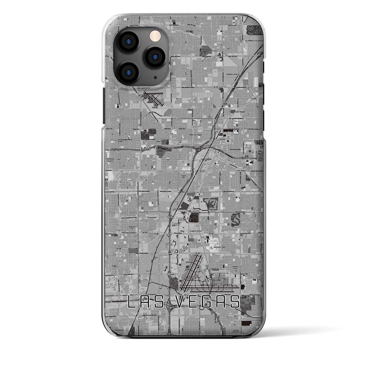 【ラスベガス(アメリカ)】地図柄iPhoneケース(クリアタイプ)